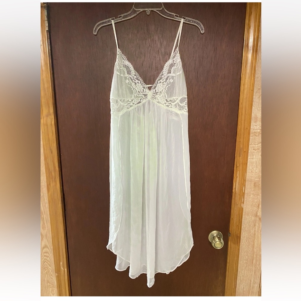 In Bloom By Jonquil Wedding White Sheer Babydoll Lingerie XL